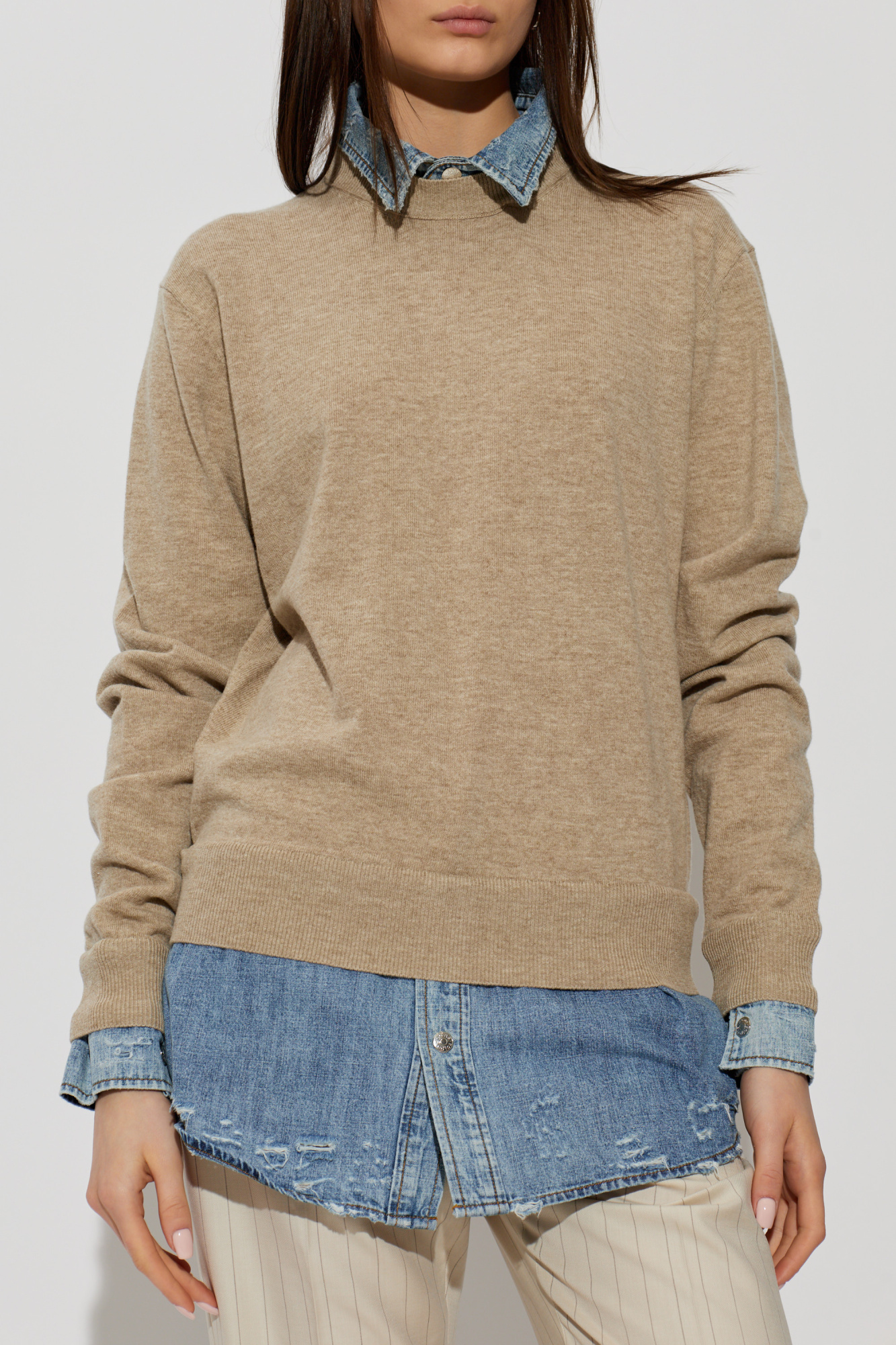 Acne Studios Sweater made of mixed fabrics | Women's | Vitkac